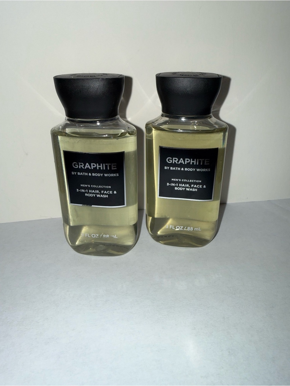 Bath & Body Works (2) Graphite Men’s 3 in 1 Hair, Face & Body Wash 3fl oz
